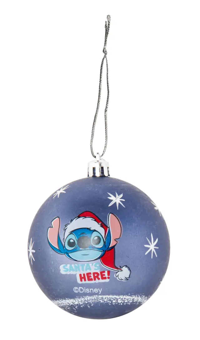 Σετ 6 Χριστουγεννιάτικες Μπάλες Disney Stitch 8 cm Blue -WD16738 2