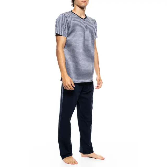 Ανδρική πιτζάμα Homewear σετ 3 τεμαχίων S-M480 Stripe Ulisse 2