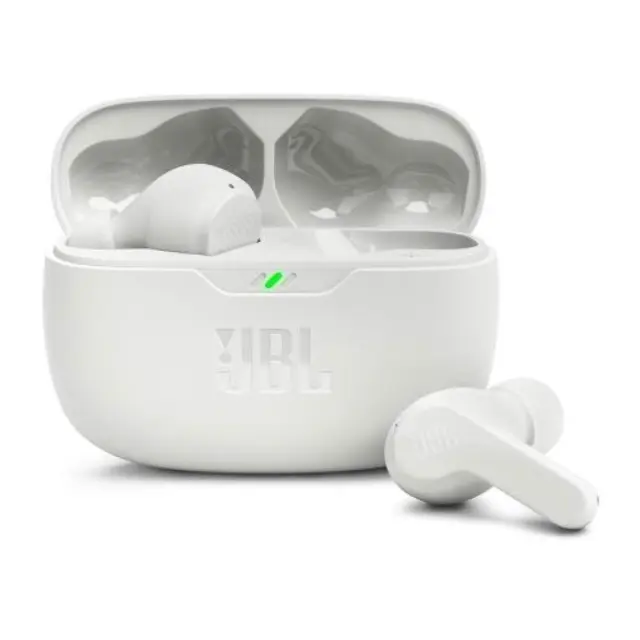 Wireless Hands Free JBL Wave Beam Buds με TalkThru έως 32 Ώρες Λειτουργίας IP54 και Θήκη Φόρτισης Λευκά