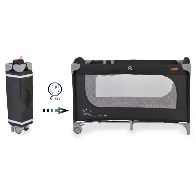 Παρκοκρέβατο 1 Επιπέδου Skyglow Cangaroo Black 3800146248932 3
