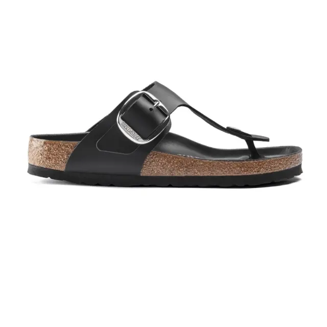 Birkenstock Πέδιλα Γυναικείο δέρμα Μαύρο BIR/GIZEH BIG BUCKLE 1018753 BLACK