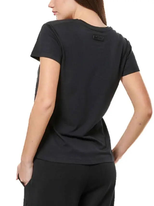 Body Action Γυναικείο T-shirt με V Λαιμόκοψη Off White - L 3