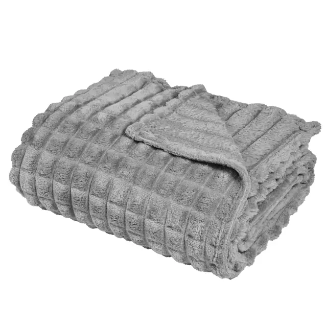 Κουβέρτα 220x240 Υπέρδιπλη 330gsm Fleece Das Home 1389 Grey 100% Πολυέστερ 3