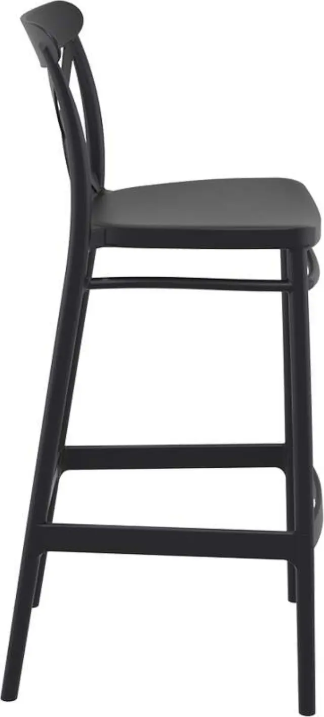 Σκαμπό Bar CROSS Μαύρο PP 45x52x106cm 3