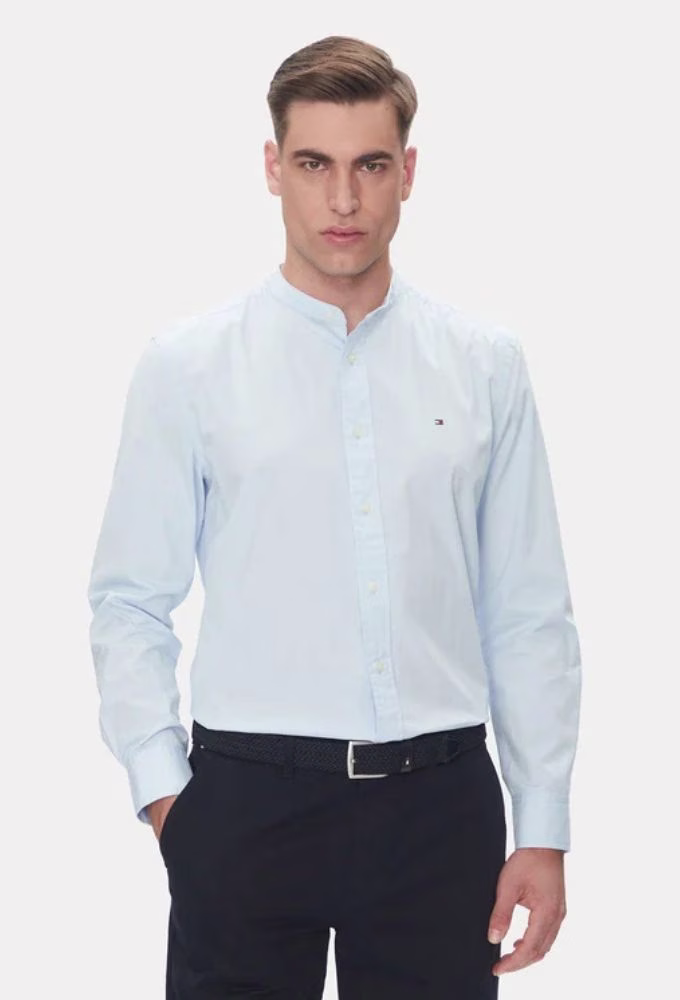 Tommy Hilfiger Μακρυμάνικo Πουκάμισο Γαλάζιο Γαλάζιο - XXL