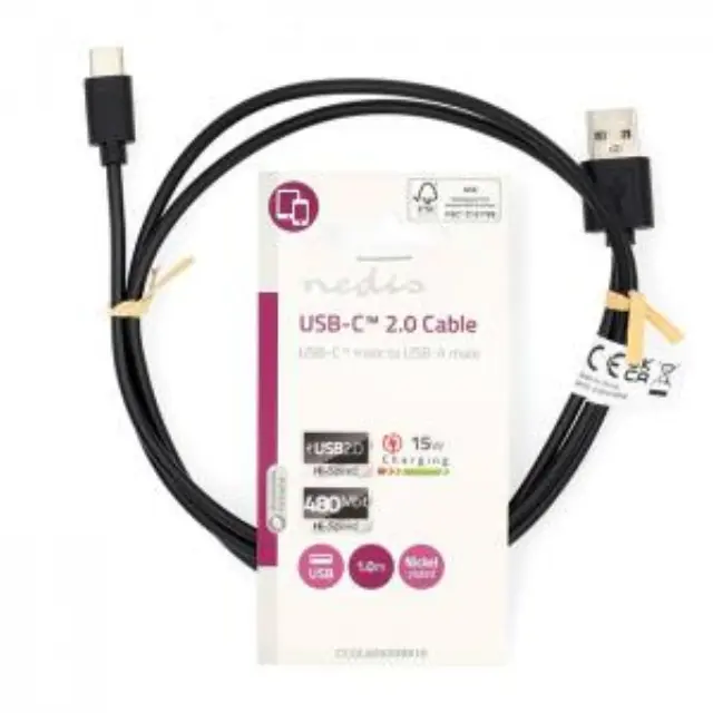 Καλώδιο USB High-Speed A αρσ. - USB Type-C αρσ., 1.00m. 3