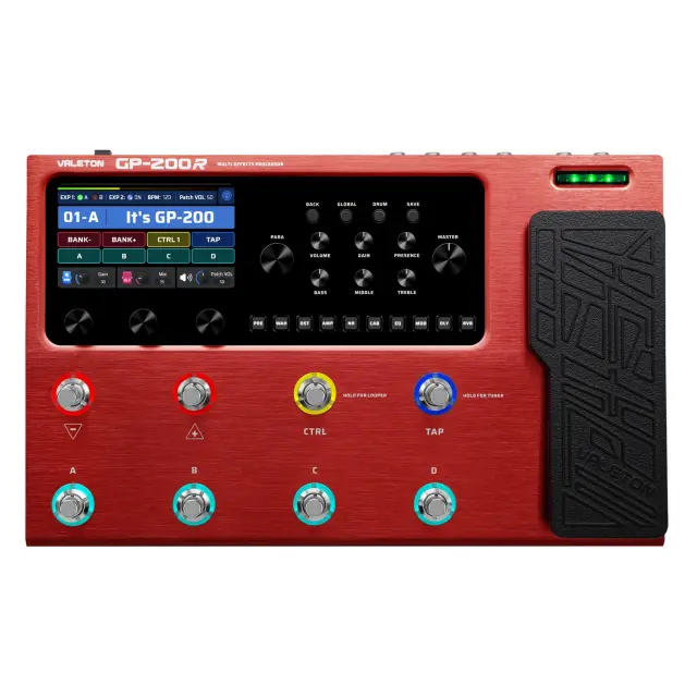 Valeton GP-200R Πολυεφφέ με Πεντάλ Red