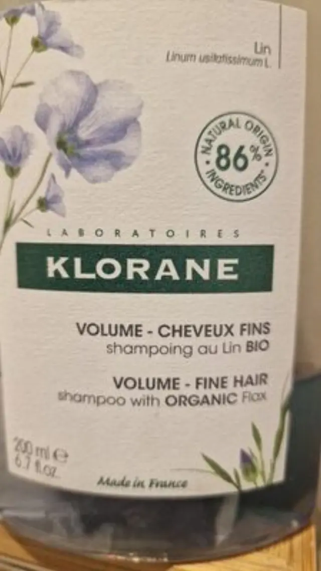 Klorane Flax Fiber Volume & Texture Shampoo Σαμπουάν με Ίνες Λιναριού για Όγκο, 200ml