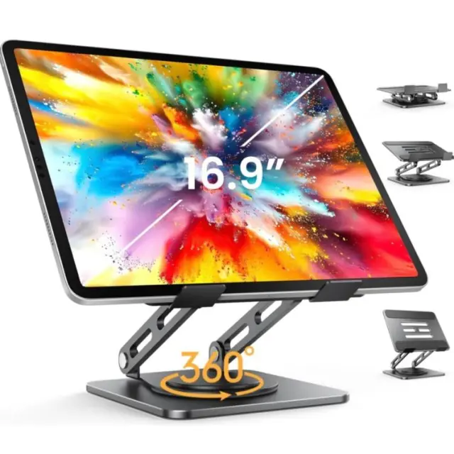 Foldable 360 Βάση Γραφείου για Tablet και Laptop έως 16"-Black OEM 2