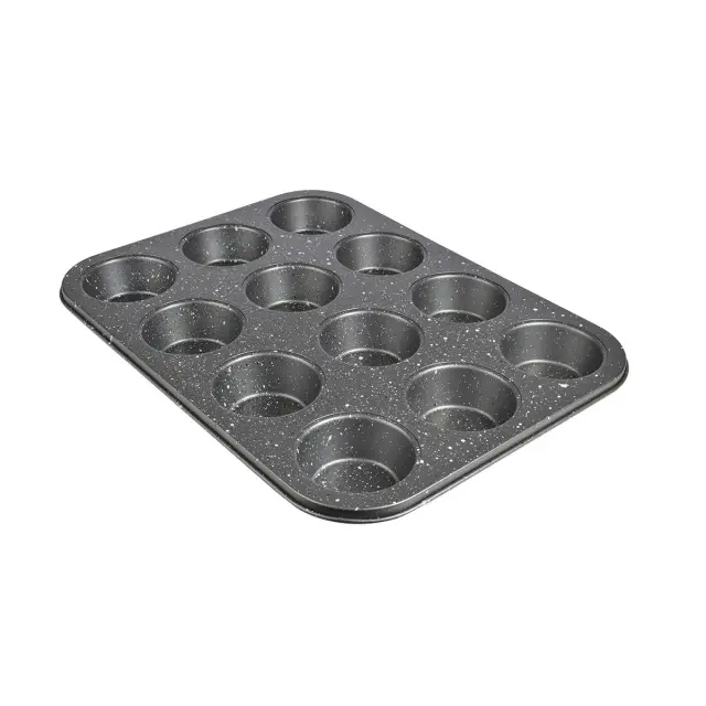 Estia Φόρμα Cupcake/Muffin 12 Θέσεων 36x27x3cm Ανθρακούχος Χάλυβας