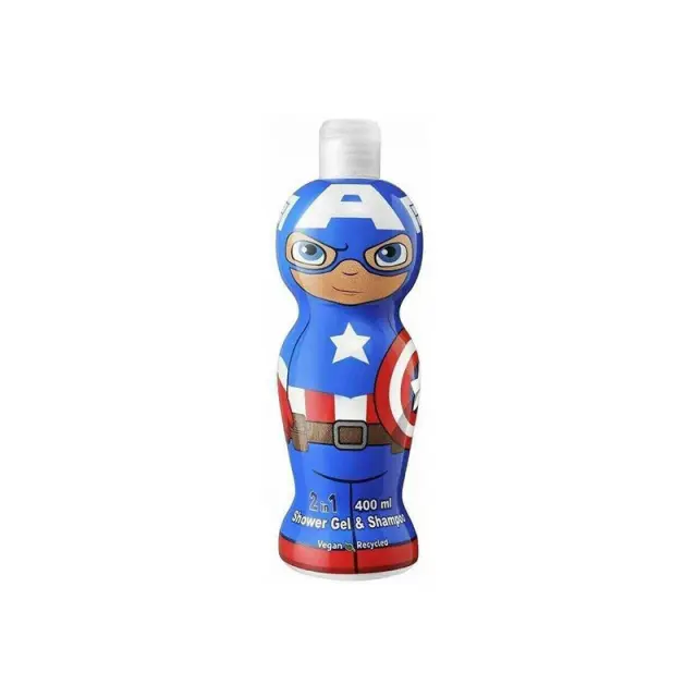 Captain America Shower Gel & Shampoo 2 In 1 Παιδικό Σαμπουάν & Αφρόλουτρο, 400ml