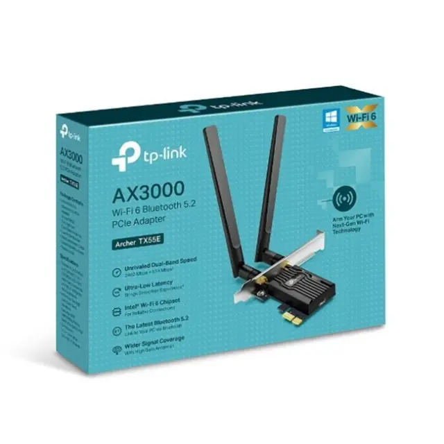 Tp-Link PCIe Ασύρματη Κάρτα Δικτύου Archer TX55E Black (Archer TX55E) 2
