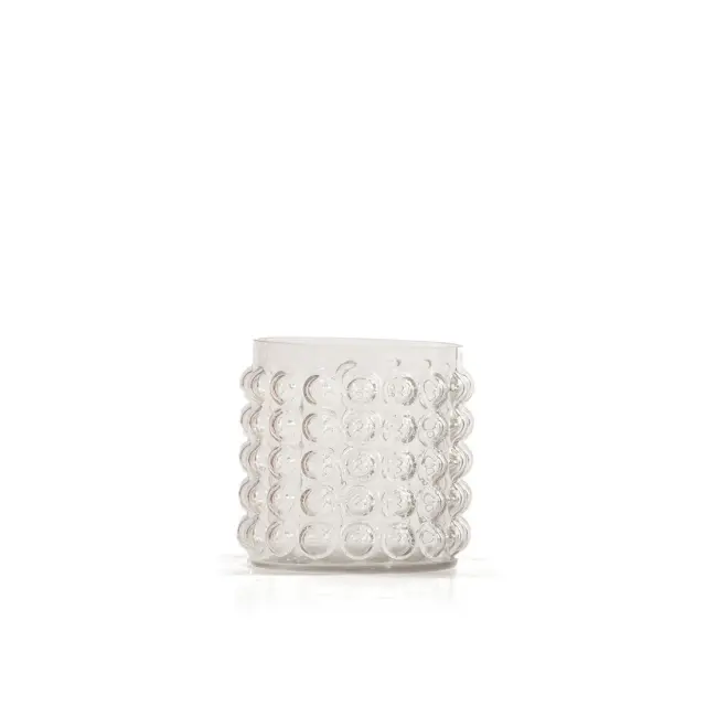 Nef-Nef Homeware Βαζάκι Γυάλινο Διακοσμητικό Olmo 16x17 Grey 3