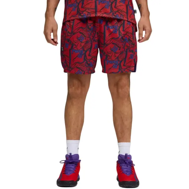 Puma Men's Flagrant Foul Allover Print 6inch Shorts Κόκκινο 692266-02 (Puma)