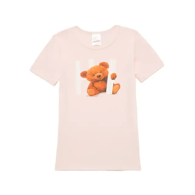 Minerva Παιδικό Φανελάκι Κορίτσι Hi Bear, Χρώμα Ροζ Σομόν