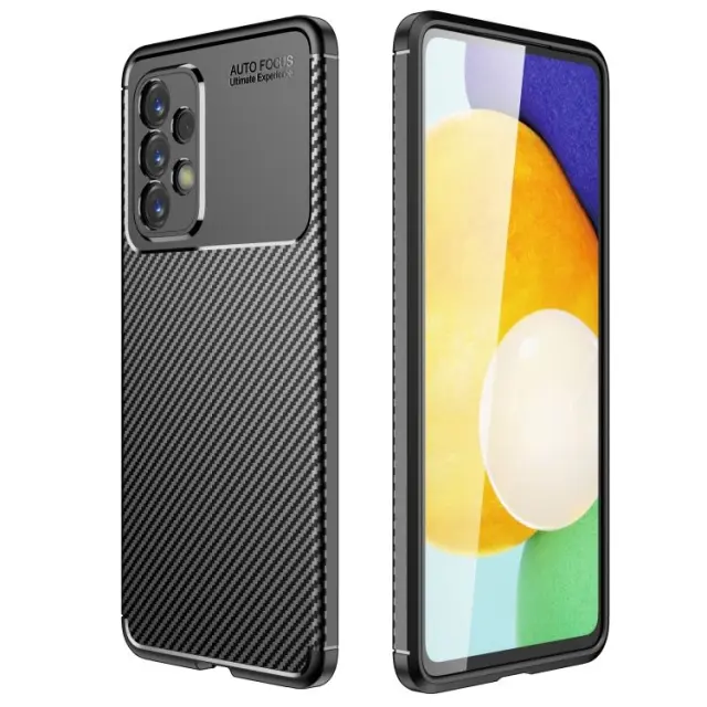 Carbon Fiber Texture Θήκη Για Samsung Galaxy A73 5G - Mαύρη OEM