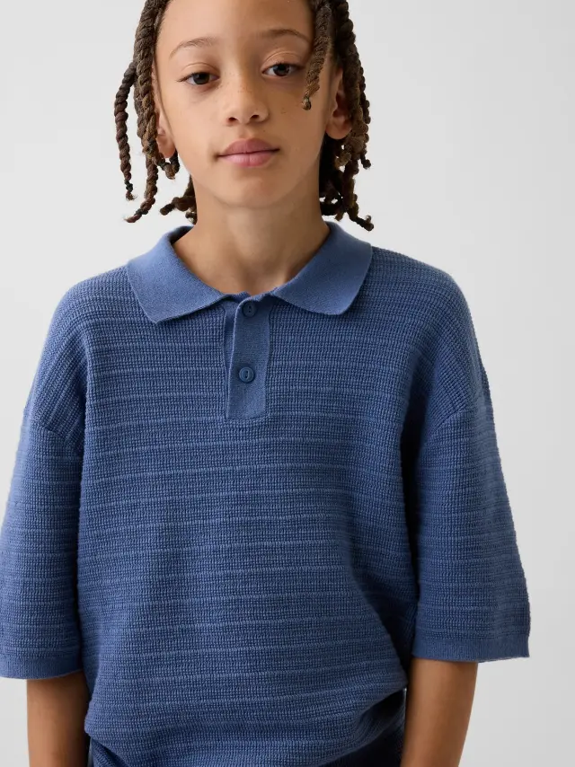 Παιδικό Πουλόβερ Polo Χαλαρής Γραμμής Bainbridge blue