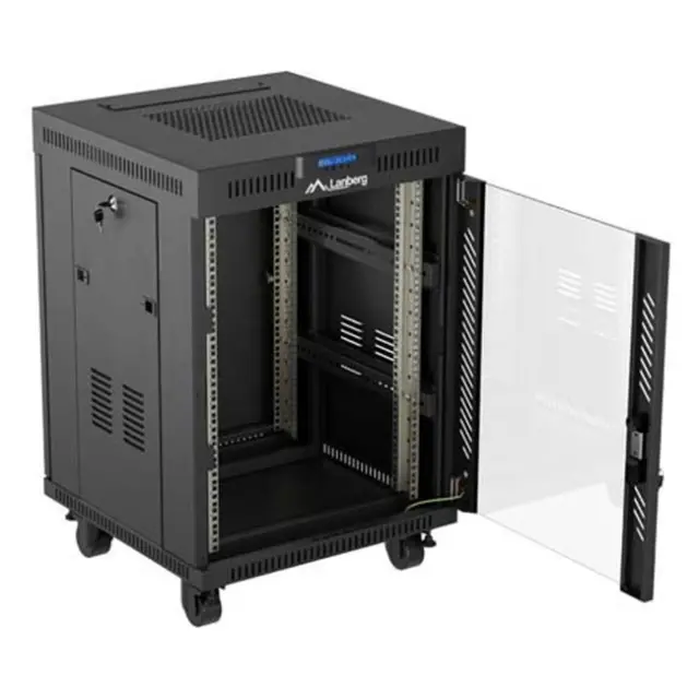 Lanberg Καμπίνα Rack 19" 15U 600x600 LCD V2 Black (FF01-6615-12BL) 2