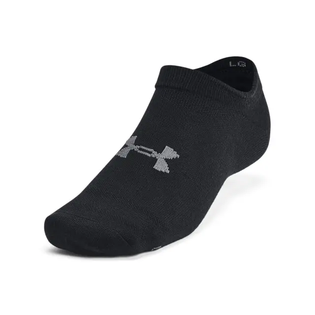 Under Armour Essential No Show Socks (6Pair) (1382611-001) - Μαύρο