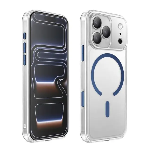Hybrid Shockproof Magsafe Θήκη για iPhone 17 Pro Max/18 Pro Max-Clear/Blue OEM