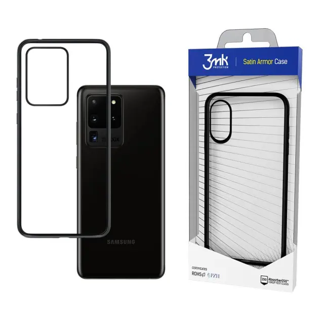 3mk® Armor Back Cover Προστατευτική Θήκη για Samsung Galaxy S20 Ultra-Clear/Black