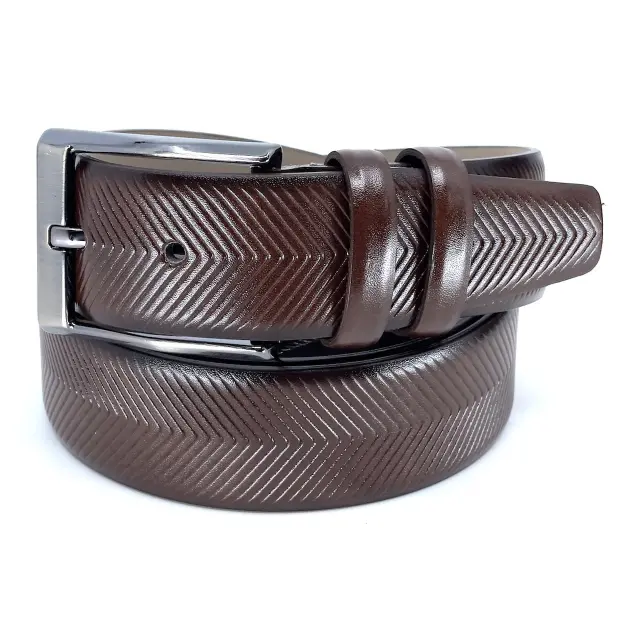Καφέ Ζώνη P.U. Leather 3,5 cm