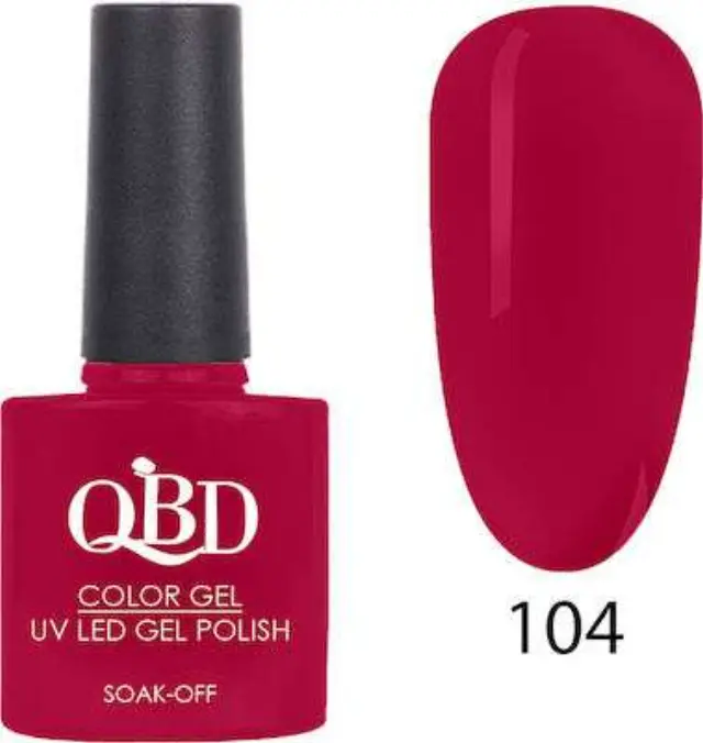 QBD Ημιμόνιμο βερνίκι color Gel Uv/Led Gel Polish 104
