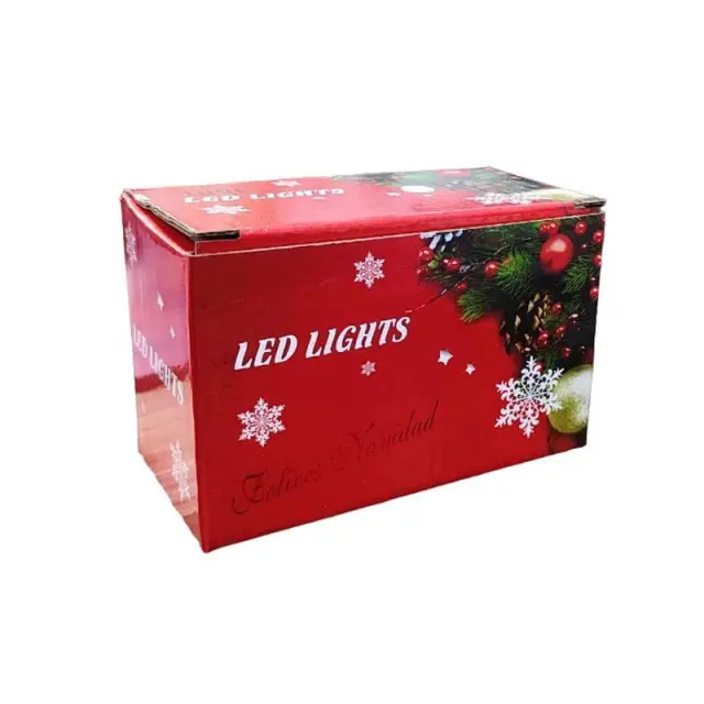 Χριστουγεννιάτικα Λαμπάκια Κουρτίνα LED 100L Πολύχρωμο Χρώμα RGB με Διαφανές Καλώδιο 3m 40x50x60cm - Christmas lights LED RGB 63067 3