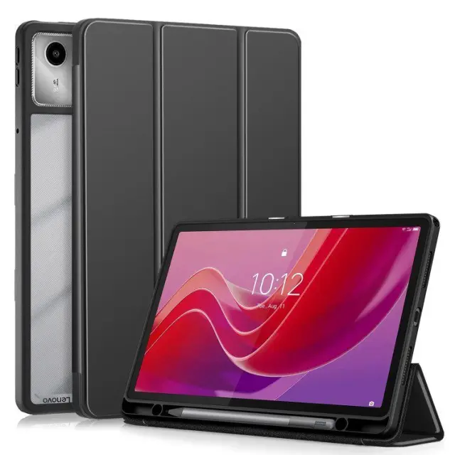 Acrylic Tri-Fold Smart Θήκη για Lenovo M11- Black OEM