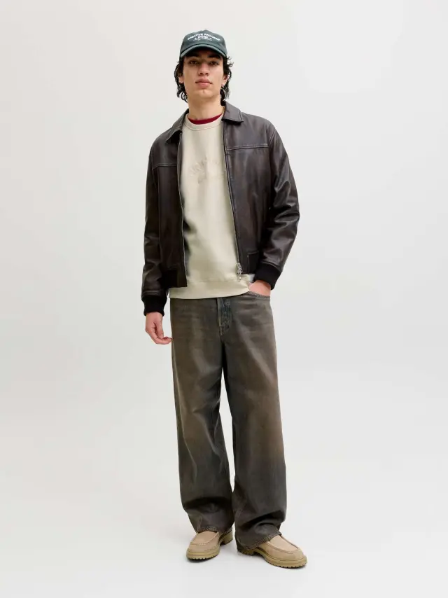 JORBLEECKER BRANDING SWEAT CREW BF Antique White 2