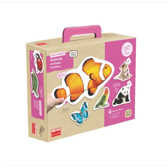 Akros 9 Maxi Puzzles - Ζώα (2-5 ετών) 50221