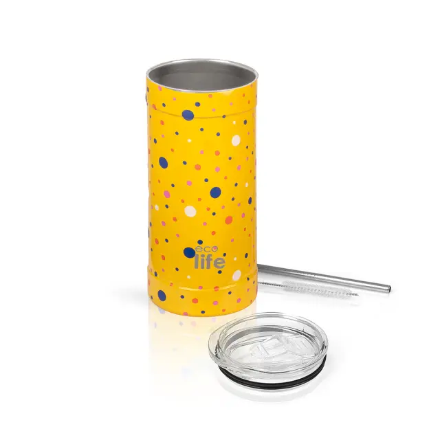 Ποτήρι Θερμός Dots In Yellow Coffee Thermos 500ml / 33-BO-4184 (Ecolife) 2