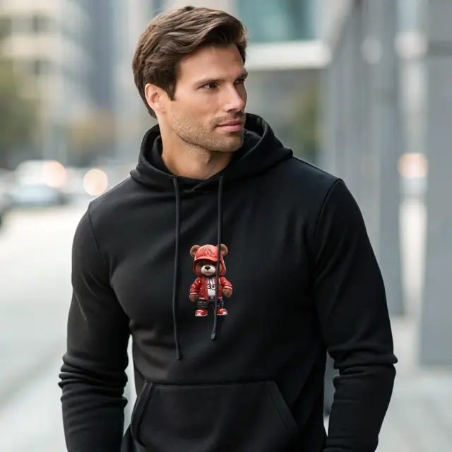 Φούτερ Noshame® Μαύρο με τύπωμα - 3025035 - XXL