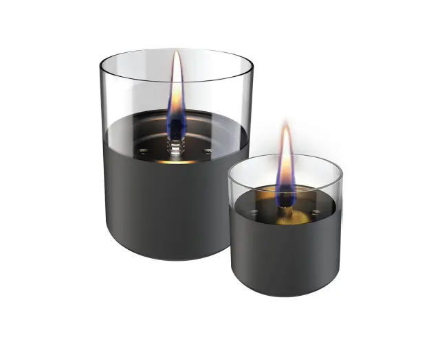 Σετ Duo Pack Επιτραπέζιες εστίες φωτιάς Lilly 8 & Lilly 10 Τenderflame με διάρκεια καύσης 4 - 5 ώρες / 9 - 10 ώρες, χωρητικότητα δεξαμενής 150ml / 300ml και διαστάσεις 8x7.5cm / 10x11.5cm - Gun Metal TF-600340