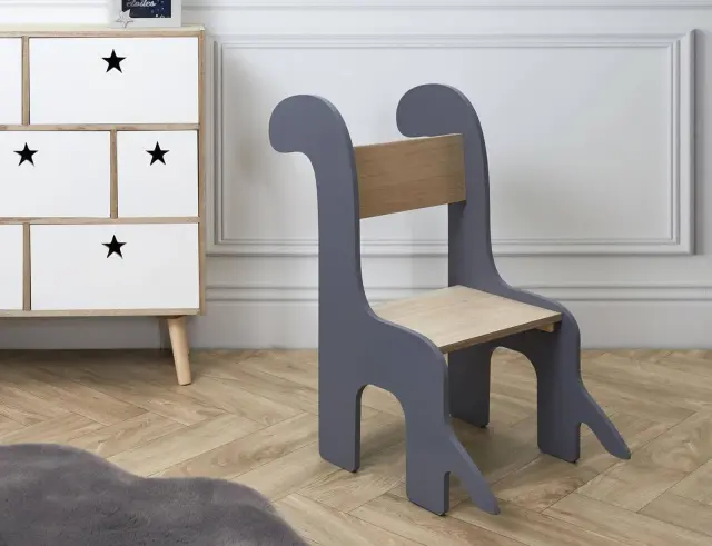 Παιδική Καρέκλα Dino Home Deco Kids με διαστάσεις 33x49.5x60cm - Grey HD7476/WEB