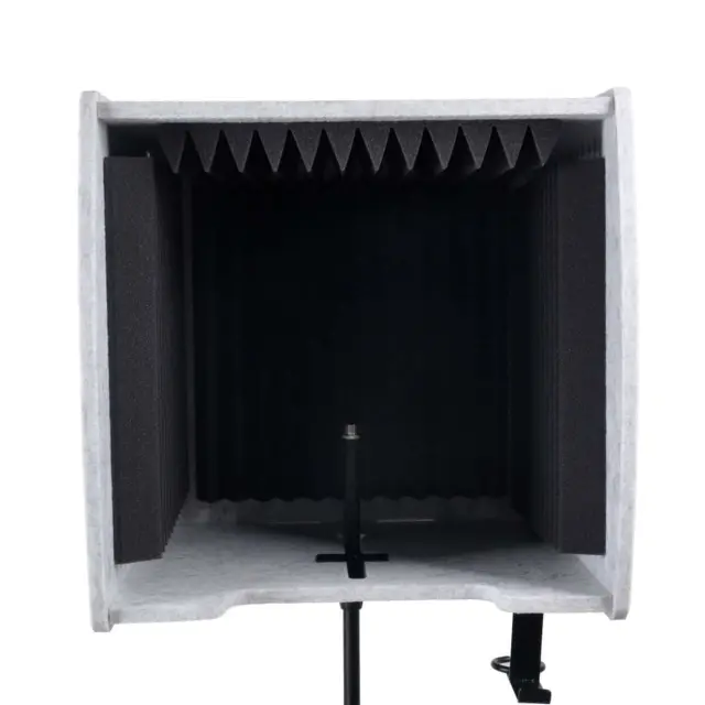 DNA STUDIO BOX acoustic isolation booth, portable foldable studio screen microphone filter soundproofing cover mounting sleeve 5/8" microphone stand adapter