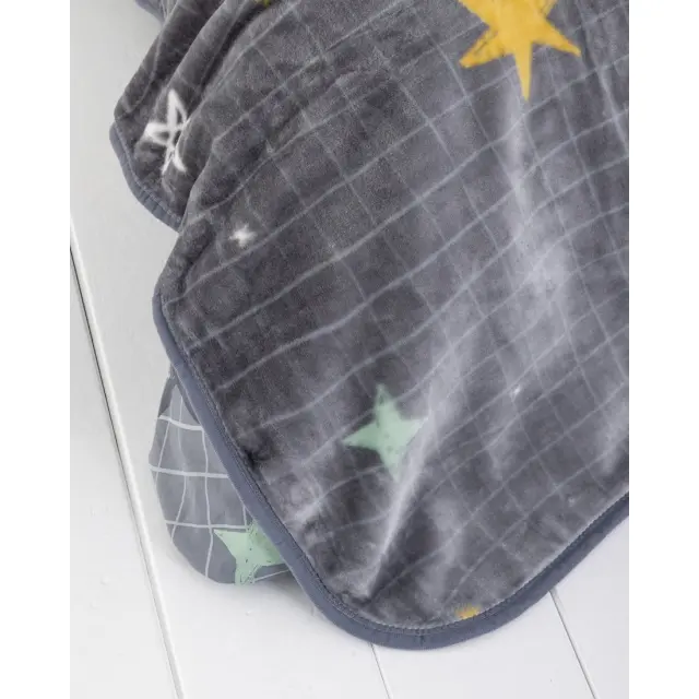 Nima Kids Κουβέρτα Βελουτέ Ημίδιπλη 180x220 - Starlight Γκρι 2