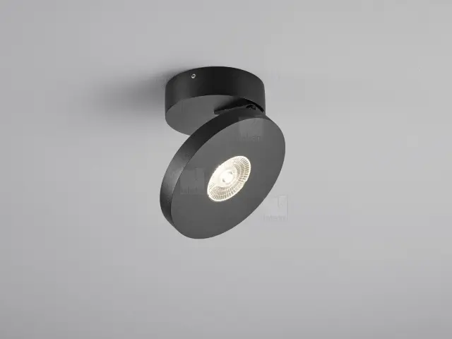 GOTO Πλαφονιέρα Οροφής Μαύρο Ματ LED 8.5W 2700K IP54