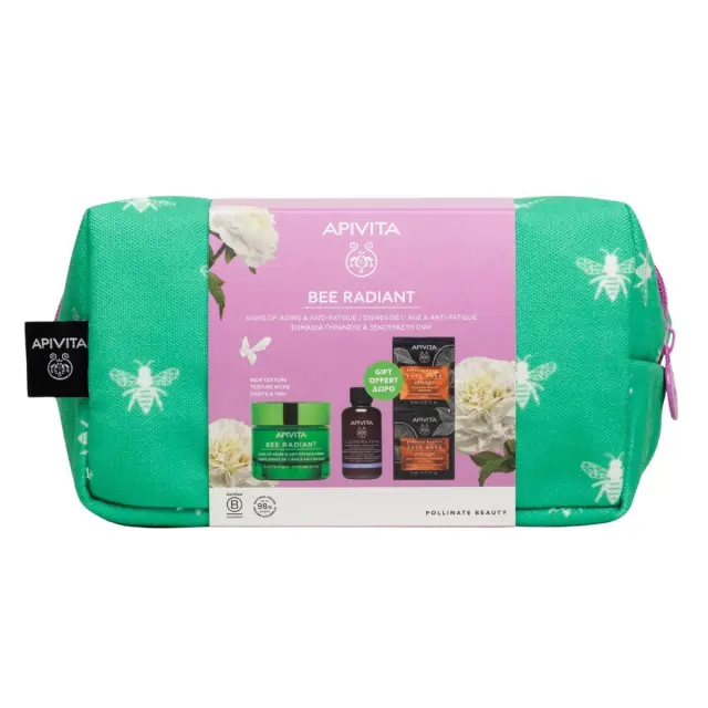 Apivita Bee Radiant Cream Rich 50ml & Δώρο Cleansing Foam 75ml & Face Mask Orange 2x8ml