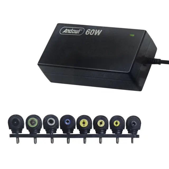 Andowl Universal Τροφοδοτικό Φόρτισης Laptop 60W με 8 Αντάπτορες - Power Adaptor 260972 2