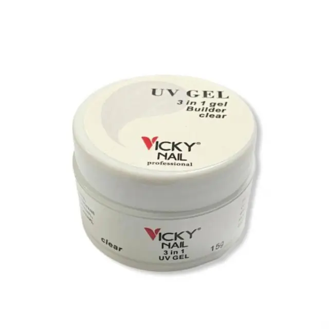 Vicky Nail Uv 3 in 1 Builder Gel Clear 15gr 2