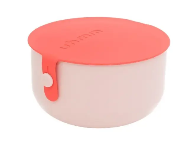 Φαγητοδοχείο Σιλκόνης Delicate Pink/Coral Red (1200ml) - Uhmm