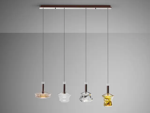 Scarlett 403269 – Κρεμαστό Φωτιστικό Οροφής 4L Colours LED Bronze