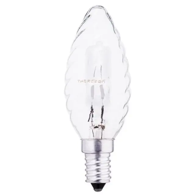 Halogen Lamp 28W E14 BF35 240V Candle Twisted Clear