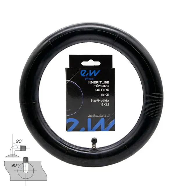 eWHEEL 16X2.50 ΑΕΡΟΘΑΛΑΜΟΣ ΓΙΑ E-SCOOTER/E-BIKE ΒΑΛΒΙΔΑ ΛΟΞΗ (90×90º) EWM771