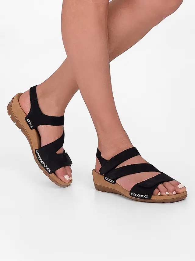 Gabor Πέδιλα Γυναικείο δέρμα Nubuck Μαύρο GAB/63734 17-SCHWARZ 2