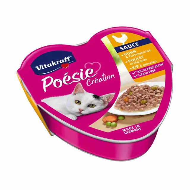 Vitakraft Poesie Creation Κοτόπουλο Με Λαχανικά Σε Σάλτσα 85gr Μονόχρωμο