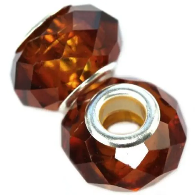 Χάντρα Modular Crystal Cognac 10x14mm - 5τεμ