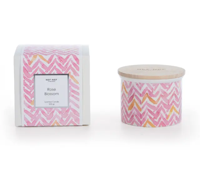 ΑΡΩΜΑΤΙΚΟ ΚΕΡΙ ROSE BLOSSOMS 200gr NEF-NEF HOMEWARE ROSE