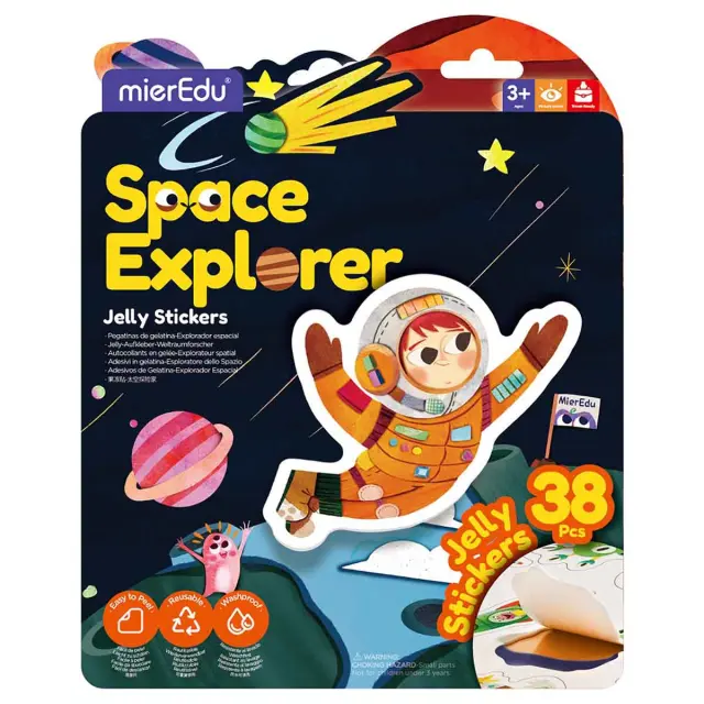 mierEdu - Jelly Stickers - Movable - Space Explorer (ME265) - Toys